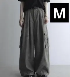 remer ルーズミリタリーヴィンテージダイワイドパンツ　カーキ系　M