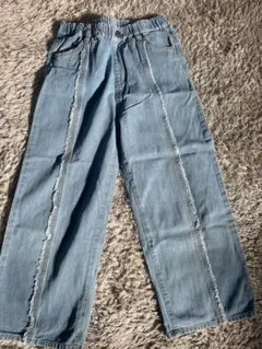 女の子　デニム ワイドパンツ140センチ