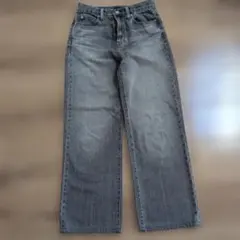 UNIQLO ユニクロ ワイドストレートジーンズ グレー 22