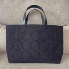 新品未使用 ミナペルホネン dop タンバリン ブラック トートバッグ 大きめ