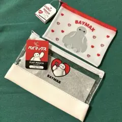 ベイマックス クリア ポーチ２点 ハート赤ディズニー財布小物入れ白♦️残り1点♦️