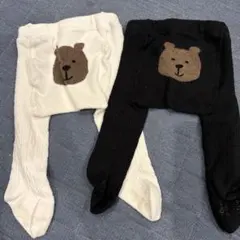 本日限定値下げ⭐︎ベビーギャップ　ベビータイツ 0-12ヶ月 クマ柄 2色セット