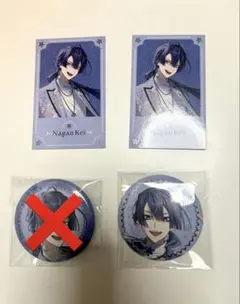 長尾景 VΔLZ 5th Anniversary チェキ風カード 缶バッジ