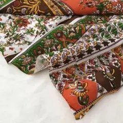 A4L/9491◆2m レーヨン混プリント生地/インド製/生地のM
