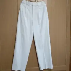 【超美品】ユニクロ タックワイドパンツ　丈長め M サイズ レディース　　春夏用