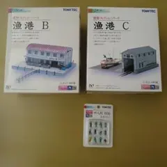 トミーテック 建物コレクションシリーズ 漁船B .C 036ザ.人間漁港の人々のサムネイル