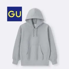 GU ベージュ フード付きスウェットパーカー ユニセックス