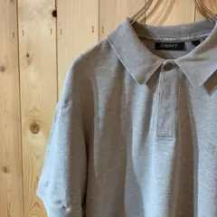 AE2975 DKNY ポロシャツ グレー メンズ S ポスのサムネイル