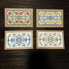 活版印刷 レトロ 北欧 ボタニカル メッセージカードセット レターセット