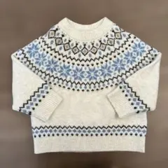 UNIQLO スフレヤーンセーター　ノルディック柄　100 ニット　ユニクロ