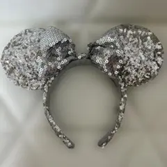 ディズニー　ミニー　カチューシャ シルバー スパンコール