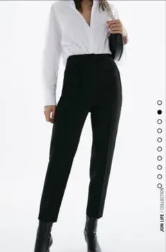 ザラ　ZARA ハイウエストパンツ　ブラック