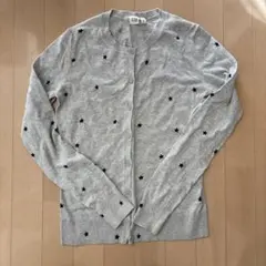 GAP 星柄刺繍 カーディガン 長袖 グレー