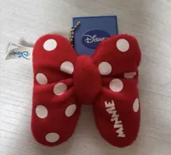 Disney ミニーマウス 水玉リボンキーホルダー