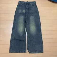 ワイドデニムパンツ Dカン付き