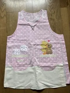 スージーズー　レースの刺繍ドット柄　エプロン　保育士