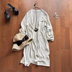 美品✨S Maxmaraマックスマーラ リネン ロングカーディガン グレージュのサムネイル