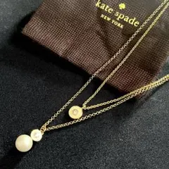 kate spade NEW YORK パールモチーフ２連ネックレス
