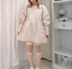 merry jenny ジャガードフレアミニワンピース