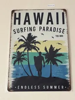 HAWAII SURFING PARADISE ブリキ看板