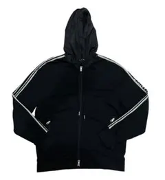 モンクレール MONCLER サイドライン パーカー ブラック 黒 国内正規品 