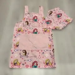 子供用プリンセス柄エプロンセット　女の子