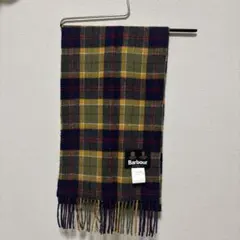 Barbour チェック柄マフラー ウール100%