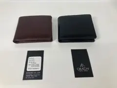 【新品未使用】OKACHI TOKYO JAPAN 牛革二つ折り財布 2点セットのサムネイル