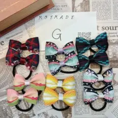 G お得セット♡和柄 ベビー・キッズリボン ヘアゴム まとめ売り 10個セット