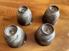 十三代横石臥牛作の組湯呑