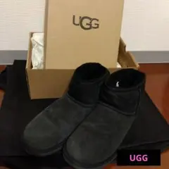 UGG ❗ブラック ムートンブーツ ブラックグレー