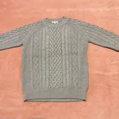 GLOBAL WORK ケーブルニット セーター L グレー