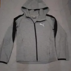 PUMA フルジップパーカー S/M 140グレー