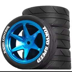 アルミホイール　グリップタイヤ付　ラジコン　 TT01 TT02 タミヤ ヨコモのサムネイル