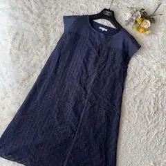 コムサマチュア ノースリーブワンピース（9）裏地あり 韓国製 ミモレ丈 上品