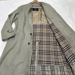 【美品】　バーバリー　ステンカラーコート　ノバチェック　ライナー　XL