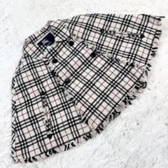 極美品 バーバリーロンドン ポンチョ ボレロ ケーブ チェック キッズ 子供服のサムネイル