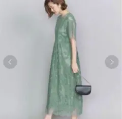 H BEAUTY&YOUTH UNITED ARROWS フラワーレースドレス