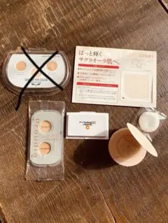ファンデーション、フェイスパウダー試供品セット。　Mac、Paul &Joe