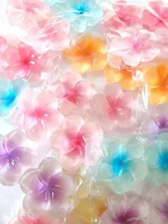 カラフル花型デコレーションパーツ