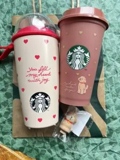 スタバ バレンタイン2026 カップシェイプステンレスボトル リユーザブルセット