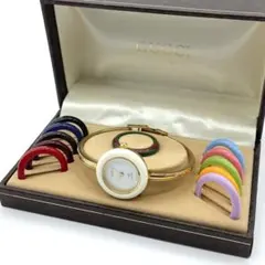 良品☆稼働　GUCCI チェンジベゼル　新品電池　レディース腕時計