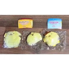 ポムポムプリン もちもちぬいぐるみ、ふりむきぬいぐるみ　3点セット