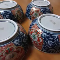未使用品　箱付き　有田焼 緑京窯 古伊万里紋 深小鉢揃 5客のサムネイル