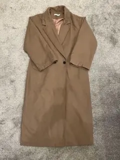 レディース　ロングコート　Lサイズ　ブラウン