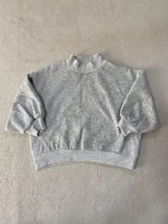 グレー ハイネック 裏起毛トレーナー 100センチ