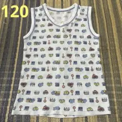アンダーシャツ　下着　120㎝　Ｖネック　車柄