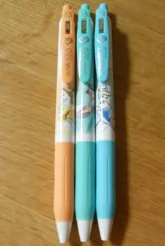 ディズニー　サラサクリップ　0.5mm　ミルクブルーグリーンオレンジ