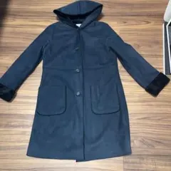 BACK NUMBER フード付きロングコート M