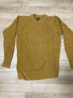 H&M リブ編み マスタードニットセーター